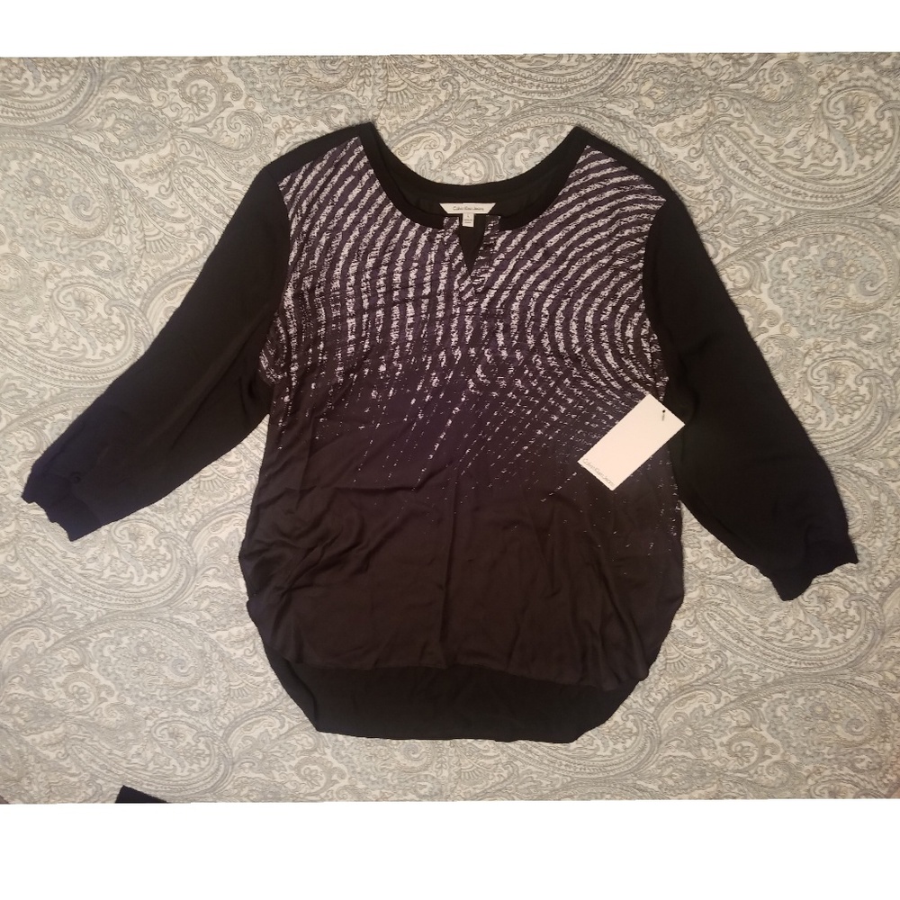 NEW!  Calvin Klein Long Sleeved Top Large NWT